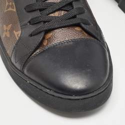 Louis Vuitton Brown/Black Monogram Canvas and Leather Match Up Low Top Sneakers Size 41