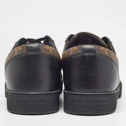 Louis Vuitton Brown/Black Monogram Canvas and Leather Match Up Low Top Sneakers Size 41
