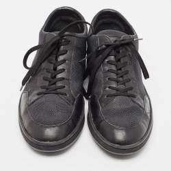مملوكة مسبقًا Louis Vuitton Black Damier Graphite Fabric and Leather Offshore Sneakers Size 42