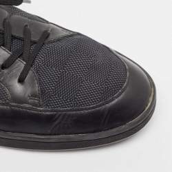 مملوكة مسبقًا Louis Vuitton Black Damier Graphite Fabric and Leather Offshore Sneakers Size 42