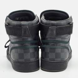 مملوكة مسبقًا Louis Vuitton Grey/Black Monogram Canvas and Leather Rivoli Sneakers Size 43