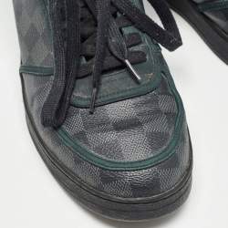 مملوكة مسبقًا Louis Vuitton Grey/Black Monogram Canvas and Leather Rivoli Sneakers Size 43