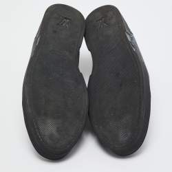 Louis Vuitton Black Canvas and Leather Match Up Sneakers Size 42.5