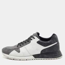 Louis Vuitton White/Grey Monogram Canvas Run Away Sneakers Size 44.5