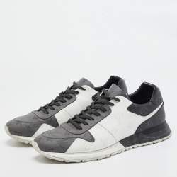 Louis Vuitton White/Grey Monogram Canvas Run Away Sneakers Size 44.5