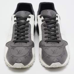 Louis Vuitton White/Grey Monogram Canvas Run Away Sneakers Size 44.5