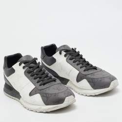Louis Vuitton White/Grey Monogram Canvas Run Away Sneakers Size 44.5