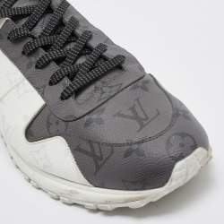 Louis Vuitton White/Grey Monogram Canvas Run Away Sneakers Size 44.5