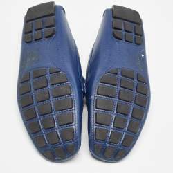 Louis Vuitton Blue Leather Monte Carlo Loafers Size 42.5