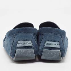 مملوكة مسبقًا Louis Vuitton Blue Suede Monte Carlo Loafers Size 46