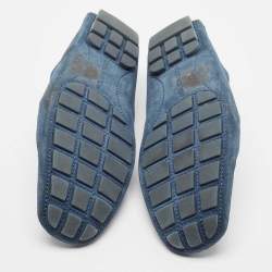 مملوكة مسبقًا Louis Vuitton Blue Suede Monte Carlo Loafers Size 46