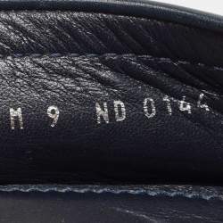 Pre Owned Louis Vuitton Navy Blue Leather Hockenheim Loafers Size 43