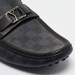 مملوكة مسبقًا Louis Vuitton Grey Leather  and Canvas Hockenheim Loafers Size 42.5