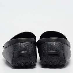 مملوكة مسبقًا Louis Vuitton Grey Leather  and Canvas Hockenheim Loafers Size 42.5