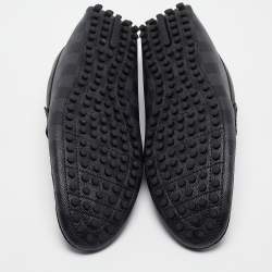 مملوكة مسبقًا Louis Vuitton Grey Leather  and Canvas Hockenheim Loafers Size 42.5