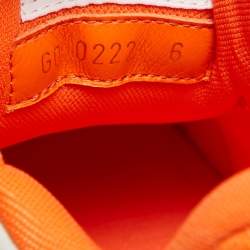 Louis Vuitton Orange Monogram Denim LV Trainer Sneakers Size 40
