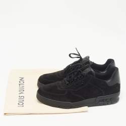 Louis Vuitton Black Suede LV Trainer Sneakers Size 41.5