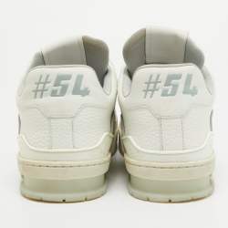 Louis Vuitton White Leather LV Trainer Sneakers Size 42