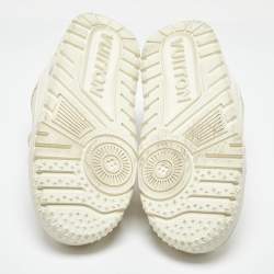 مملوكة مسبقًا Louis Vuitton White Leather LV Trainer Maxi Sneakers Size 44