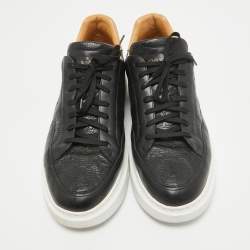 Louis Vuitton Black Leather Beverly Lace Up Sneakers Size 44