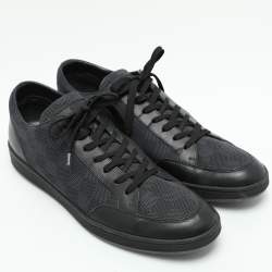 مملوكة مسبقًا Louis Vuitton Blue Damier Cobalt Neoprene and Leather Offshore Sneakers Size 41.5