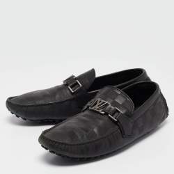 Louis Vuitton Black Leather Hockenheim Loafers Size 41