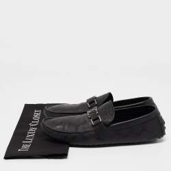 Louis Vuitton Black Leather Hockenheim Loafers Size 41