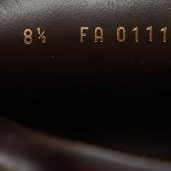 Pre Owned Louis Vuitton Brown Leather Loafers 42.5
