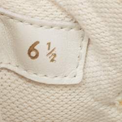 Louis Vuitton White/Brown Monogram Canvas and Leather Rivoli Lace Up Sneakers Size 40.5