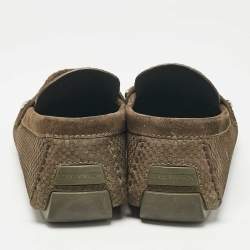 Louis Vuitton Green Suede Monte Carlo Loafers Size 44