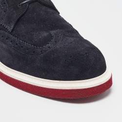 Louis Vuitton Black Nubuck Leather and Suede Derby Size 42.5