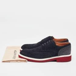 Louis Vuitton Black Nubuck Leather and Suede Derby Size 42.5