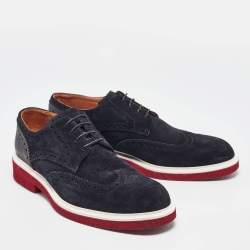 Louis Vuitton Black Nubuck Leather and Suede Derby Size 42.5