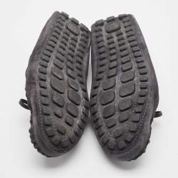 مملوكة مسبقًا Louis Vuitton Grey/Navy Blue Suede Slip On Loafers Size 42.5