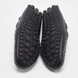 Pre Owned حذاء لوفرز لوي فيتون نمزين عقدة مغزولة جلد إيبي أسود مقاس 42.5