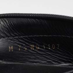 Pre Owned حذاء لوفرز لوي فيتون نمزين عقدة مغزولة جلد إيبي أسود مقاس 42.5