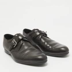 Louis Vuitton Black Leather Buckle Loafers Size 42.5