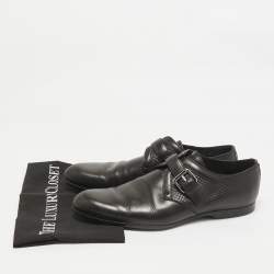 Louis Vuitton Black Leather Buckle Loafers Size 42.5