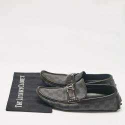 Louis Vuitton Grey/Black Damier Ebene Canvas Hockenheim Loafers Size 42