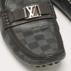 Louis Vuitton Grey/Black Damier Ebene Canvas Hockenheim Loafers Size 42