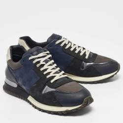 مملوكة مسبقًا Louis Vuitton Multicolor Leather and  Nubuck Leather Run Away Lace Up Sneakers Size 41.5