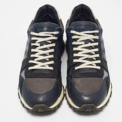 مملوكة مسبقًا Louis Vuitton Multicolor Leather and  Nubuck Leather Run Away Lace Up Sneakers Size 41.5