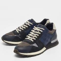 مملوكة مسبقًا Louis Vuitton Multicolor Leather and  Nubuck Leather Run Away Lace Up Sneakers Size 41.5