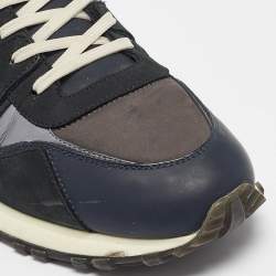 مملوكة مسبقًا Louis Vuitton Multicolor Leather and  Nubuck Leather Run Away Lace Up Sneakers Size 41.5