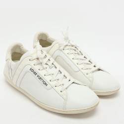 Louis Vuitton White Leather Low Top Sneakers Size 42.5