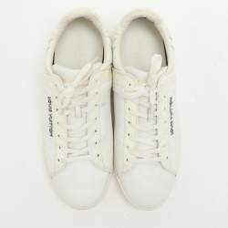 Louis Vuitton White Leather Low Top Sneakers Size 42.5