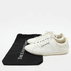 Louis Vuitton White Leather Low Top Sneakers Size 42.5