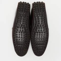 Louis Vuitton Brown Leather Hockenheim Loafers Size 44