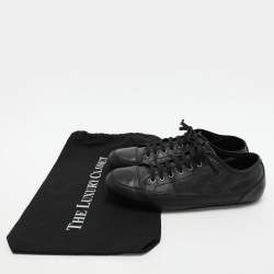 Louis Vuitton Black Damier Graphite Canvas and Leather Low Top Sneakers Size 43