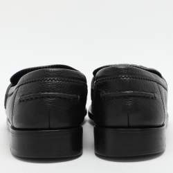 Louis Vuitton Black Leather Major Loafers Size 43